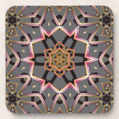 Goldene Rosette Getränkeuntersetzer (Vorderseite)