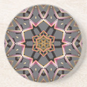 Goldene Rosette Getränkeuntersetzer (Vorne)