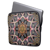 Goldene Rosette Laptopschutzhülle (Vorderseite Links)