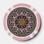 Goldene Rosette Pokerchips (Rückseite)