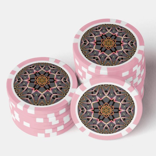 Goldene Rosette Pokerchips (Stapel)