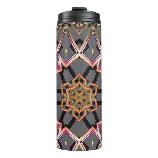 Goldene Rosette Thermosbecher (Vorderseite)
