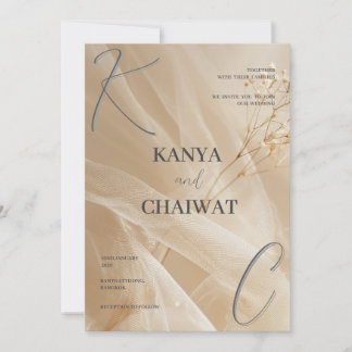 Goldene Röte Botanische Hochzeitseinladung Feiertagskarte
