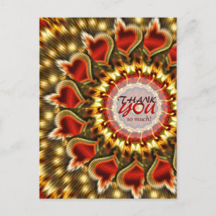 Goldene Rote Herzen Danke Postkarte