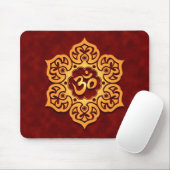Goldene rote Lotos-Blume OM Mousepad (Mit Mouse)