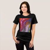 Goldene rote Seidenernte Tri-Blend Shirt (Vorderseite voll)