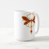 Goldene rote Stammes- Libelle Kaffeetasse (VorderseiteRechts)
