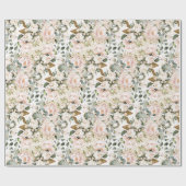 Goldene, rötliche Eukalyptusgold-Glitzern Rose Geschenkpapier (Flach)