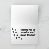 Goldene Rückreise Undercover-Agenten Geburtstagska Karte (Innenseite)