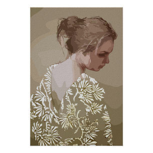 Goldene Ruhe - Ein Portrait über die Reflexion Poster