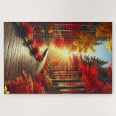 Goldene Ruhe: Ein Puzzle aus dem Herbst (Horizontal)