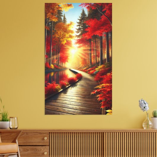 Goldene Ruhe: Eine Leinwand aus dem Herbst (Insitu (Wohnzimmer))