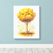 Goldene Ruhe Leinwanddruck (Insitu (Holzboden))