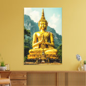 Goldene Ruhe Leinwanddruck (Insitu (Wohnzimmer))
