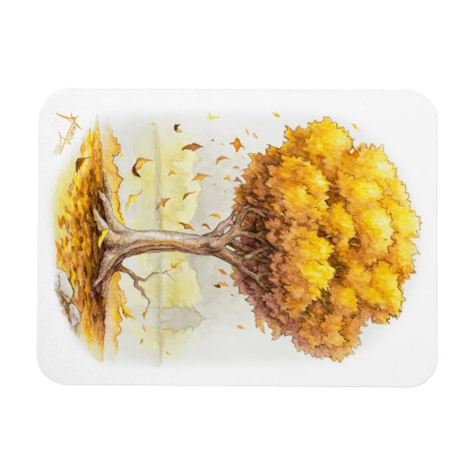 Goldene Ruhe Magnet (Horizontal)