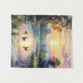 Goldene Ruhe Schluchten Landschaft am See mit Ente Wandteppich (Vorderseite (Horizontal))