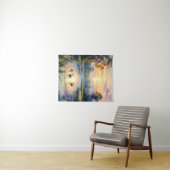 Goldene Ruhe Schluchten Landschaft am See mit Ente Wandteppich (Beispiel (Horizontal))