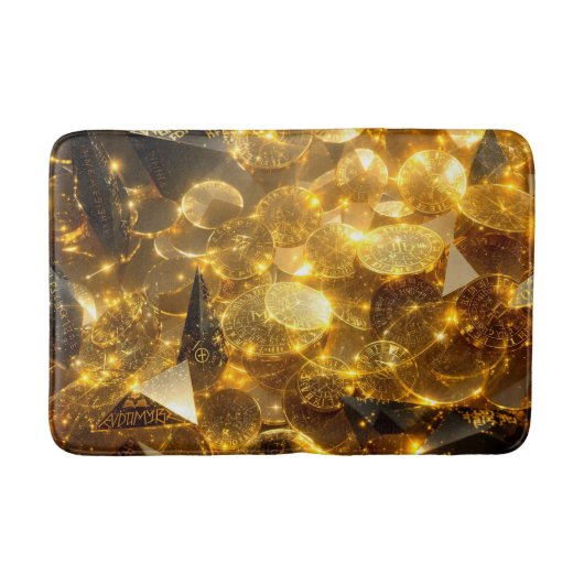Goldene Runenmünzen Badematte (Vorderseite)