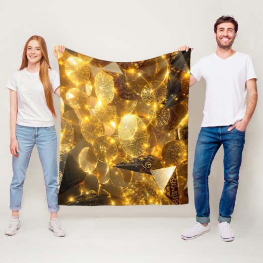 Goldene Runenmünzen Fleecedecke (Beispiel)