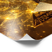 Goldene Runenmünzen Fotodruck (Ecke)