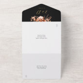 Goldene Rustikale Herbsthochzeit All In One Einladung (Außenbereich)