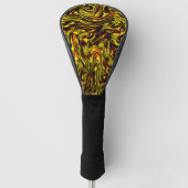 Goldene rustikale Textur mit dunklen Linien und or Golf Headcover (Vorderseite)