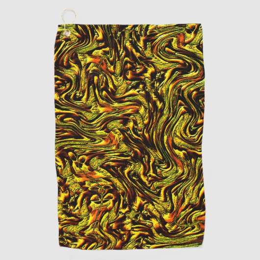 Goldene rustikale Textur mit dunklen Linien und or Golfhandtuch (Vorderseite)