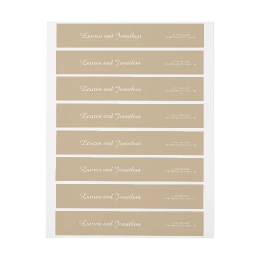 Goldene Sand-Farbe Wedding | (Bogen)