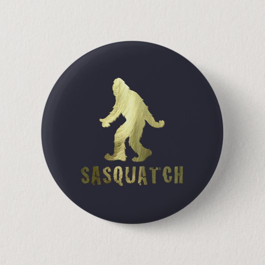 Goldene Sasquatsche Button (Vorderseite)