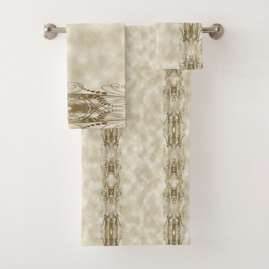 Goldene Säulen Badhandtuch Set (Insitu)
