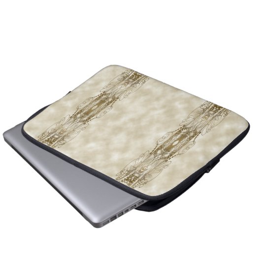 Goldene Säulen Laptopschutzhülle (Vorne Knopf)