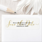 Goldene Save-the-Date-Skript-Hochzeitseinladung (Insitu)