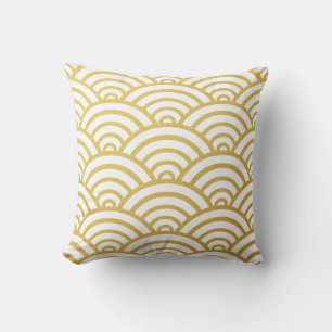 Goldene Scallop-Muster-Kissen Kissen