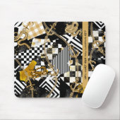 Goldene Schachfiguren - Hey, was siehst du dir an? Mousepad (Mit Mouse)