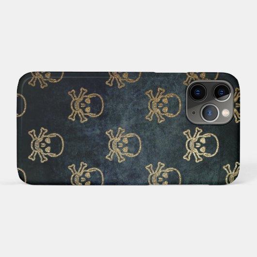 Goldene Schädel Case-Mate iPhone Hülle (Rückseite (Horizontal))