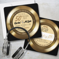 Goldene Schallplatte Retro 50. Geburtstagsparty Ei