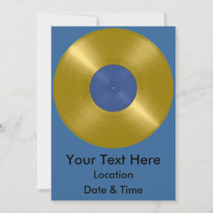 Goldene Schallplatten-Album Einladung