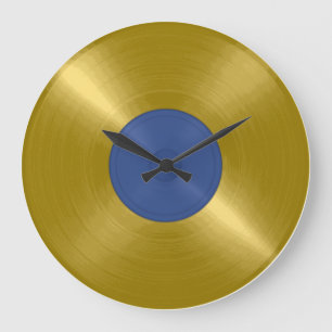Goldene Schallplatten-Album Große Wanduhr