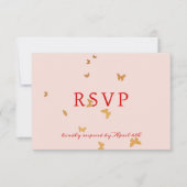 GOLDENE SCHALTFLÄDEN WEDD RSVP-Karte RSVP Karte (Vorderseite)