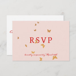 GOLDENE SCHALTFLÄDEN WEDD RSVP-Karte RSVP Karte