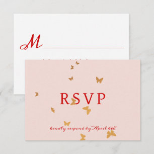 GOLDENE SCHALTFLÄDEN WEDD RSVP-Karte RSVP Karte