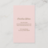 goldene Schere auf rosa Visitenkarte (Rückseite)