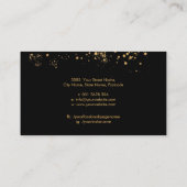 Goldene Schere und Schmetterling Stilvoll Visitenkarte (Rückseite)