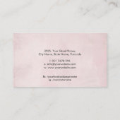 Goldene Scheren und Blume Illustration Visitenkarte (Rückseite)