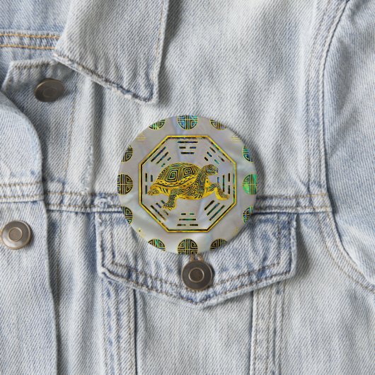 Goldene Schildkröte/Schildkröte Feng Shui Button (Beispiel)