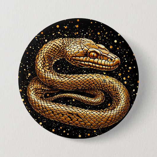 Goldene Schlange Button (Vorderseite)