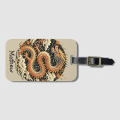 Goldene Schlange Gepäckanhänger (Vorderseite (Horizontal))