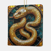 Goldene Schlange Keramikornament (Links)