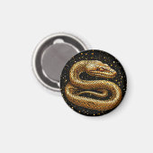 Goldene Schlange Magnet (Vorderseite/Rückseite)