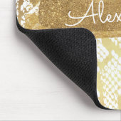 Goldene Schlangenhaut mit Gold-Glitzer Mousepad (Ecke)
